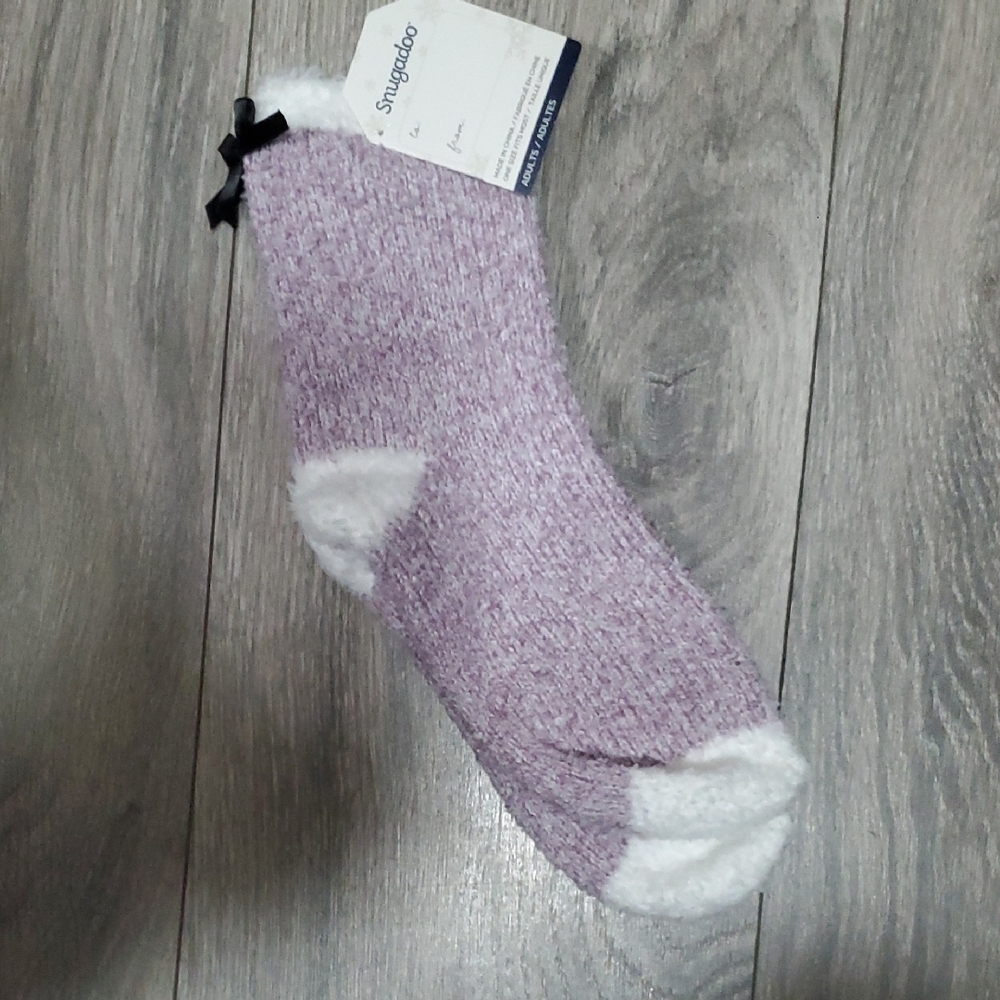 Cozy Lavender Fuzzy Lined Socks -